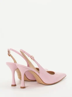 Konstantin Starke – Slingback-Pumps aus Hochglanzleder rosa