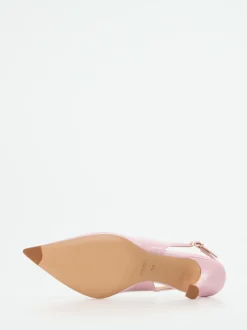 Konstantin Starke – Slingback-Pumps aus Hochglanzleder rosa