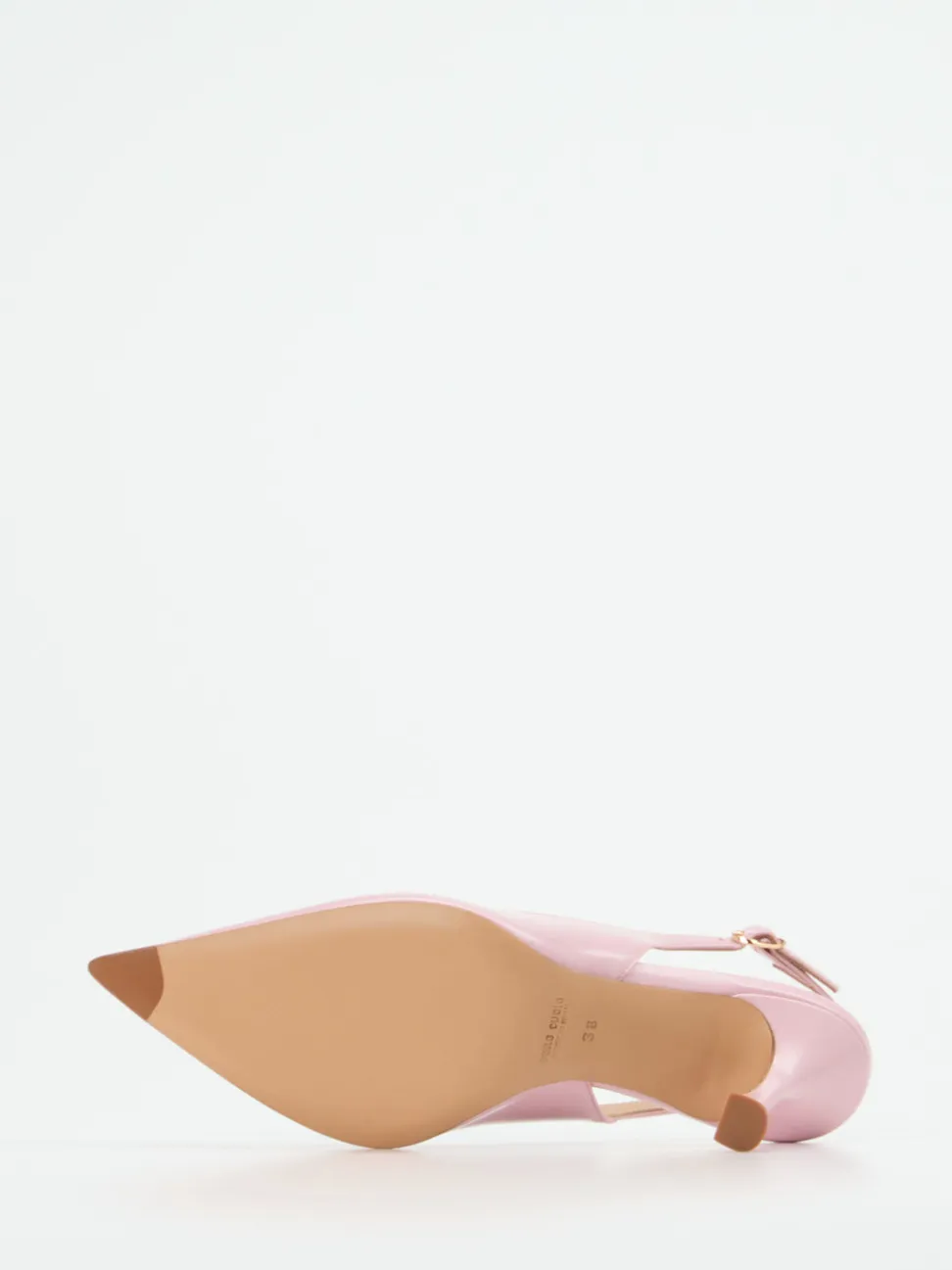 Konstantin Starke – Slingback-Pumps aus Hochglanzleder rosa