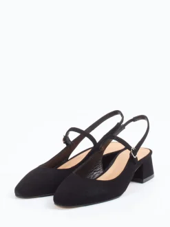 Konstantin Starke – Slingback-Pumps aus Veloursleder schwarz