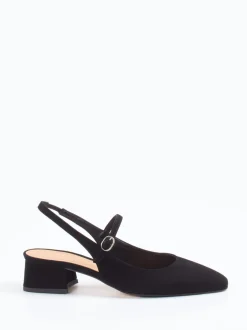 Konstantin Starke – Slingback-Pumps aus Veloursleder schwarz