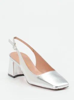 Konstantin Starke – Slingback-Pumps aus Metallicleder silber