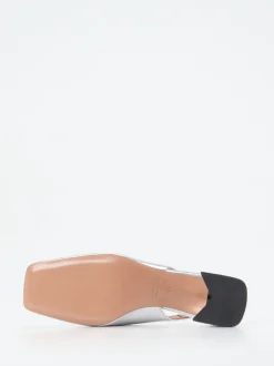 Konstantin Starke – Slingback-Pumps aus Metallicleder silber