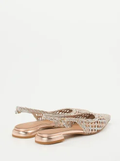 Konstantin Starke – Slingback-Ballerinas aus Flechtleder Roségold