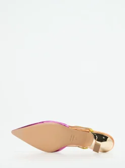 Konstantin Starke – Slingback-Pumps aus Metallicleder pink