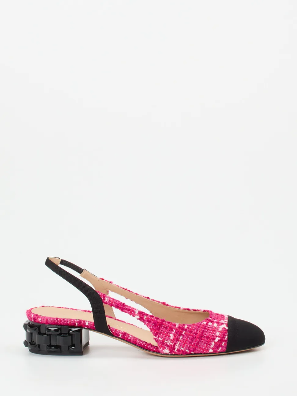 Konstantin Starke – Slingback-Pumps aus Bouclé-Textil pink