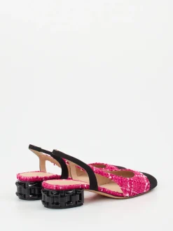 Konstantin Starke – Slingback-Pumps aus Bouclé-Textil pink