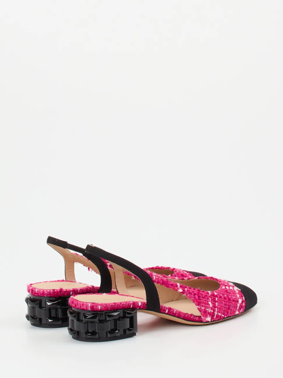 Konstantin Starke – Slingback-Pumps aus Bouclé-Textil pink