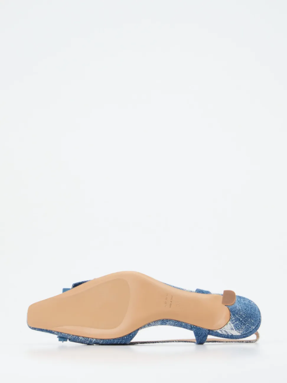 Konstantin Starke – Slingback-Pumps aus Textil in Denim-Optik