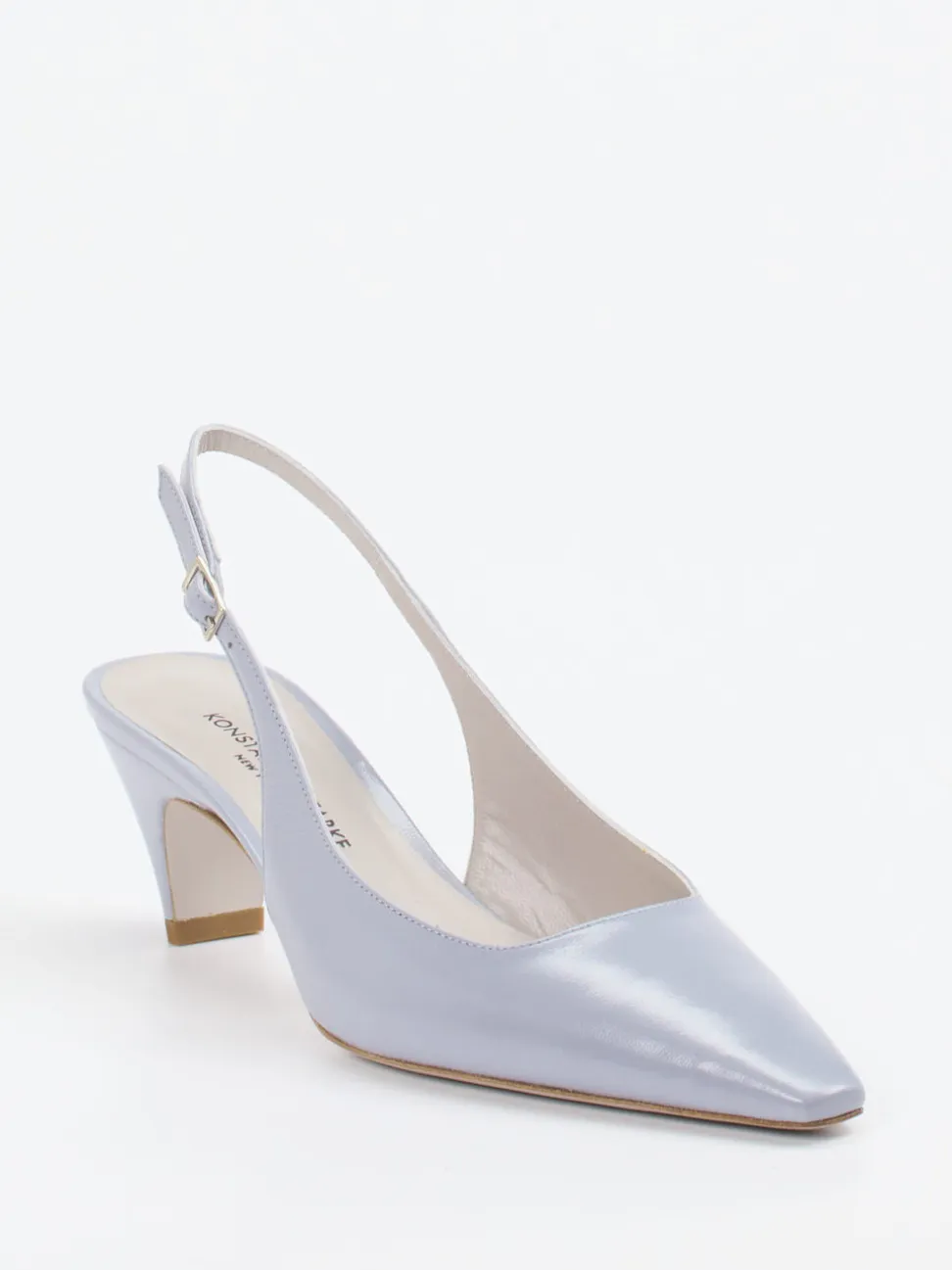 Konstantin Starke – Slingback-Pumps aus Lackleder pastellblau