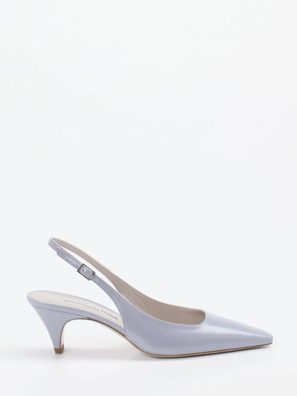 Konstantin Starke – Slingback-Pumps aus Lackleder pastellblau