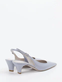 Konstantin Starke – Slingback-Pumps aus Lackleder pastellblau