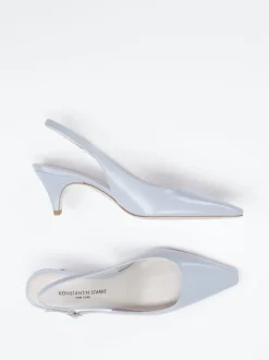 Konstantin Starke – Slingback-Pumps aus Lackleder pastellblau