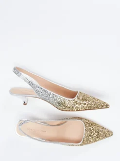 Konstantin Starke – Slingback-Pumps aus Metallicleder Gold