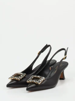 Konstantin Starke – Slingback-Pumps aus Lammleder schwarz