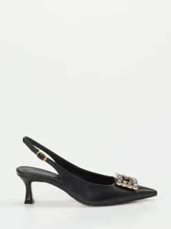 Konstantin Starke – Slingback-Pumps aus Lammleder schwarz