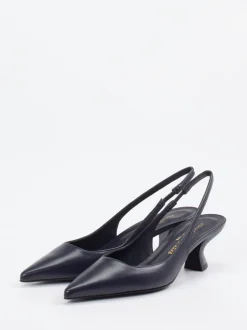 Konstantin Starke – Slingback-Pumps aus Lammleder Blau