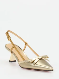 Konstantin Starke – Slingback-Pumps aus Metallicleder Gold