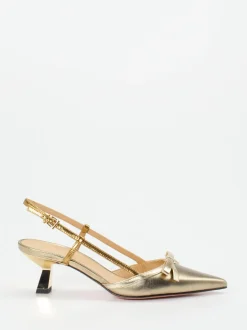 Konstantin Starke – Slingback-Pumps aus Metallicleder Gold