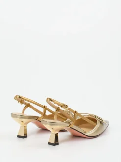 Konstantin Starke – Slingback-Pumps aus Metallicleder Gold