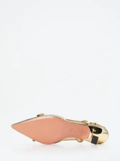 Konstantin Starke – Slingback-Pumps aus Metallicleder Gold
