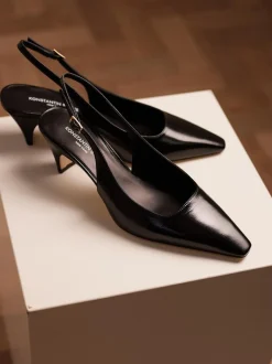Konstantin Starke – Slingback-Pumps aus Lackleder Schwarz