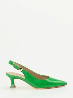Konstantin Starke – Slingback-Pumps aus Lammleder grün