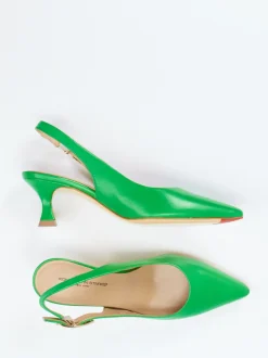 Konstantin Starke – Slingback-Pumps aus Lammleder grün