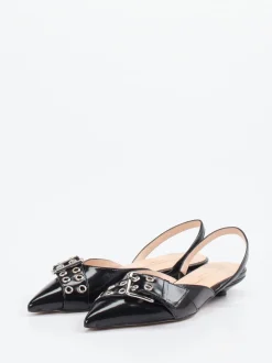 Konstantin Starke – Slingback-Ballerinas aus Lackleder Schwarz