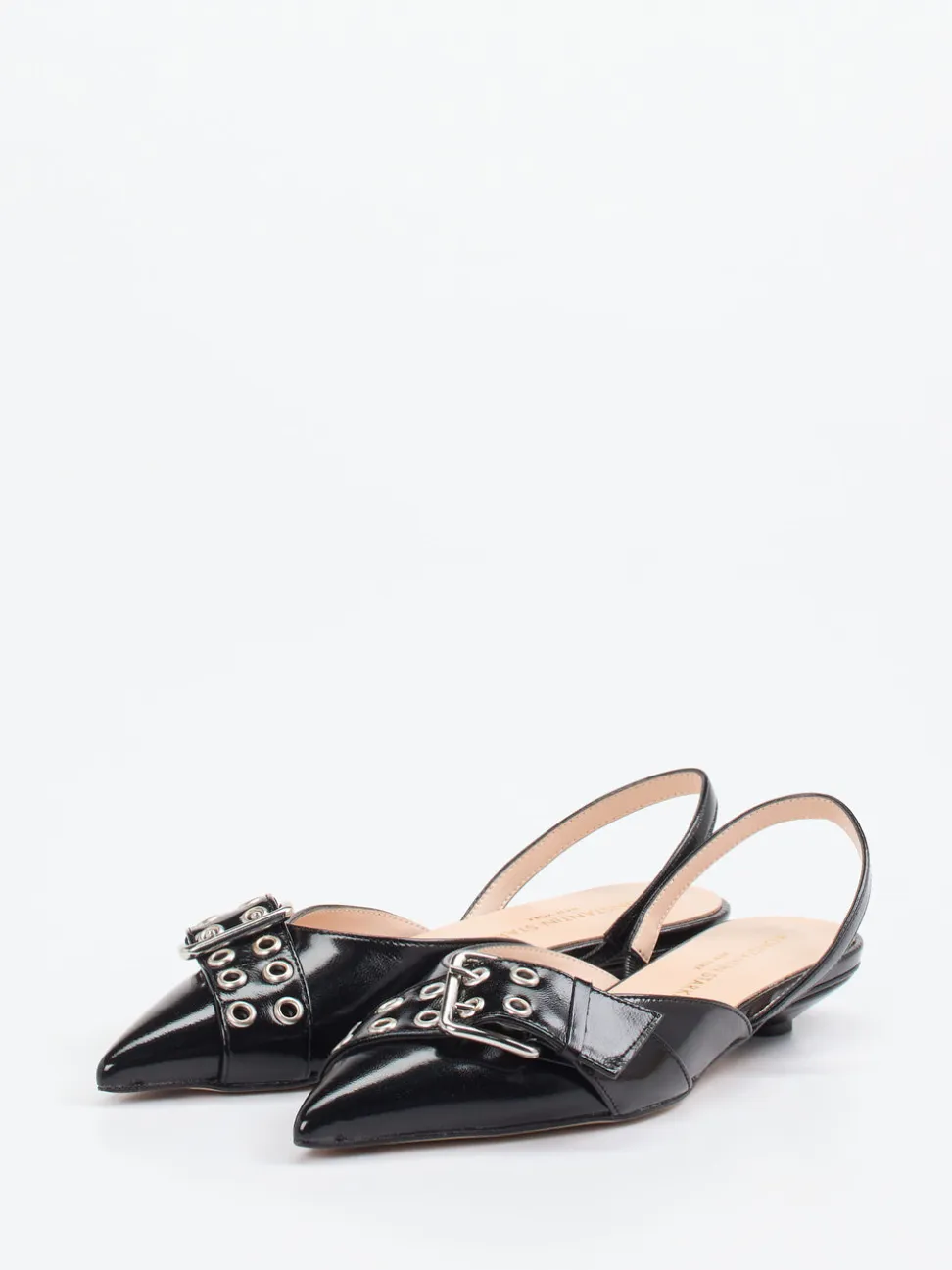 Konstantin Starke – Slingback-Ballerinas aus Lackleder Schwarz