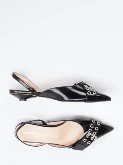 Konstantin Starke – Slingback-Ballerinas aus Lackleder Schwarz