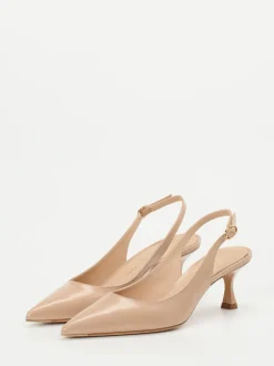 Konstantin Starke – Slingpumps aus Hochglanzleder beige