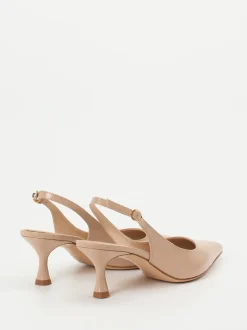 Konstantin Starke – Slingpumps aus Hochglanzleder beige
