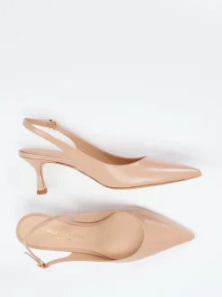 Konstantin Starke – Slingpumps aus Hochglanzleder beige