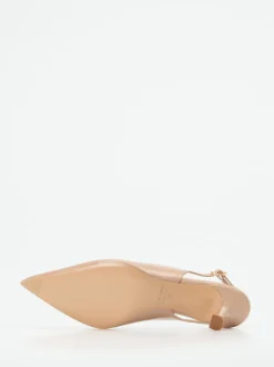 Konstantin Starke – Slingpumps aus Hochglanzleder beige