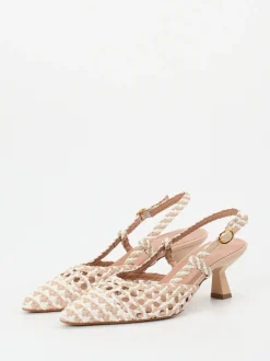 Konstantin Starke – Slingpumps aus Flechtleder beige