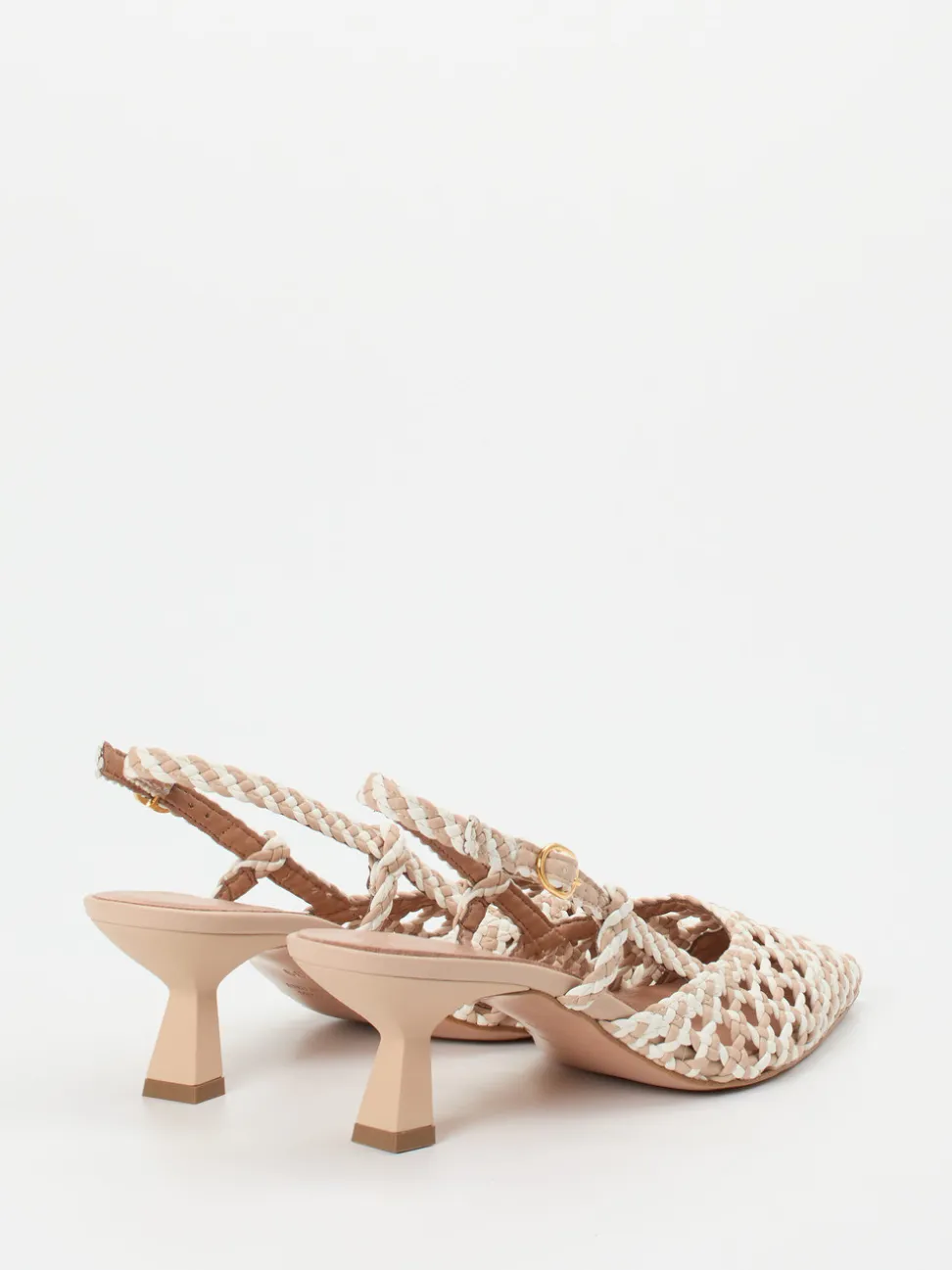 Konstantin Starke – Slingpumps aus Flechtleder beige