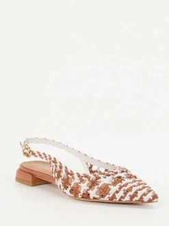 Konstantin Starke – Slingpumps aus Flechtleder rostbraun