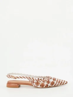 Konstantin Starke – Slingpumps aus Flechtleder rostbraun