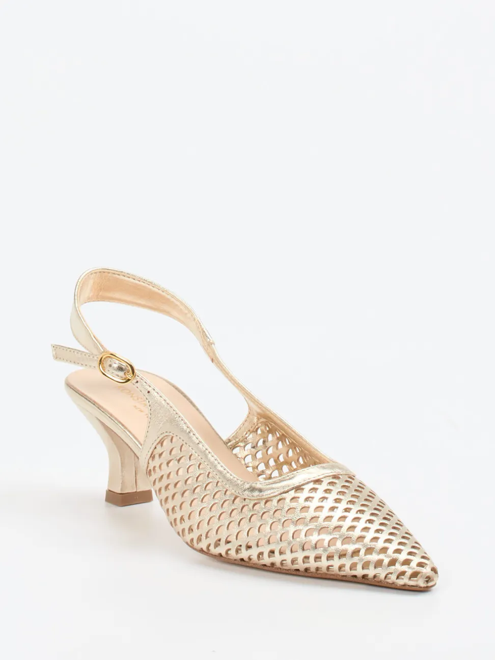 Konstantin Starke – Slingpumps aus Metallicleder gold