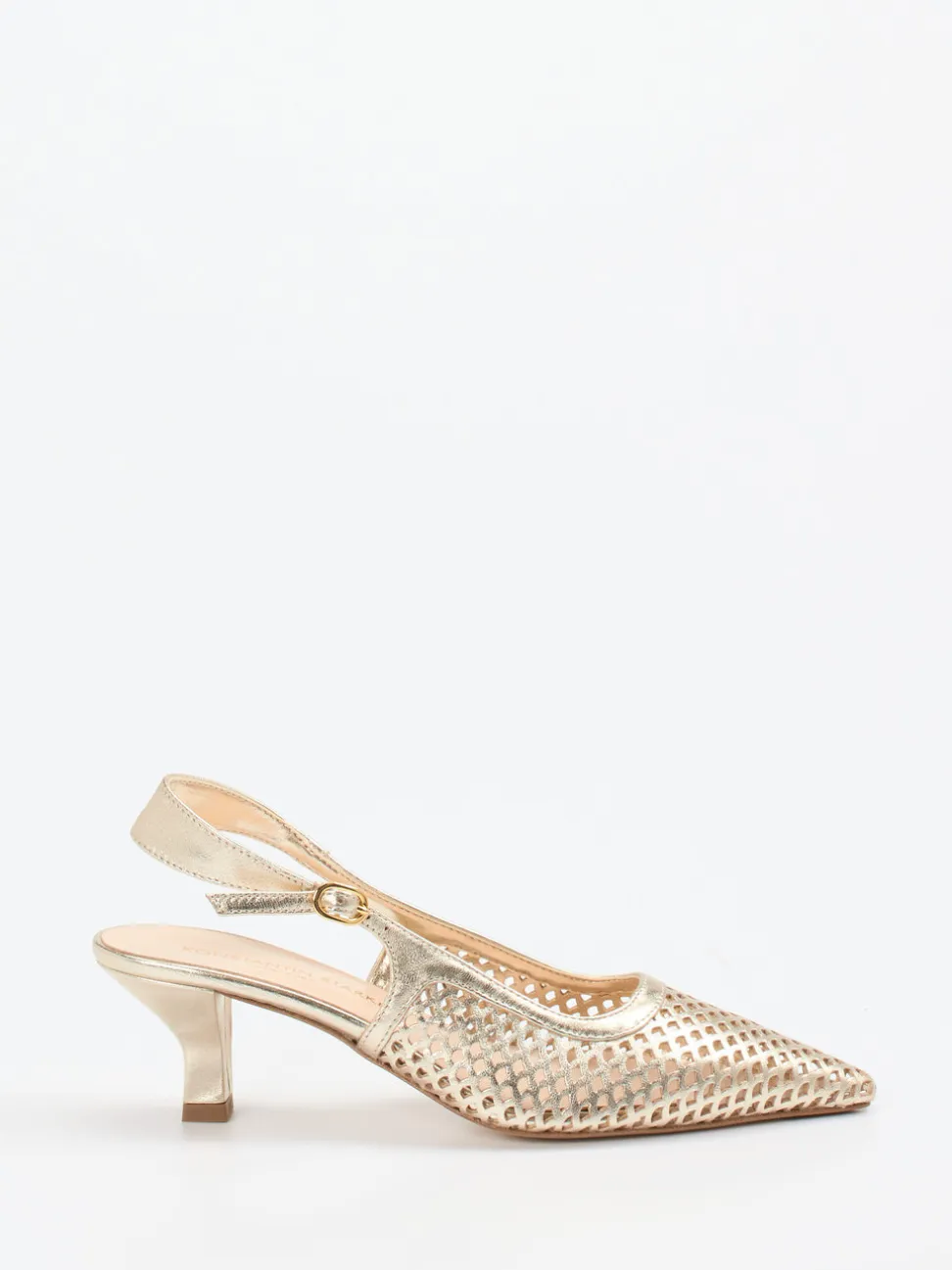 Konstantin Starke – Slingpumps aus Metallicleder gold