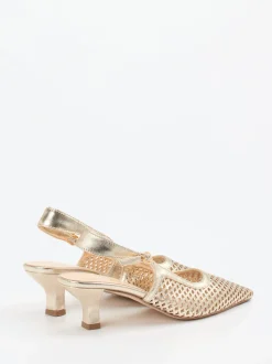 Konstantin Starke – Slingpumps aus Metallicleder gold