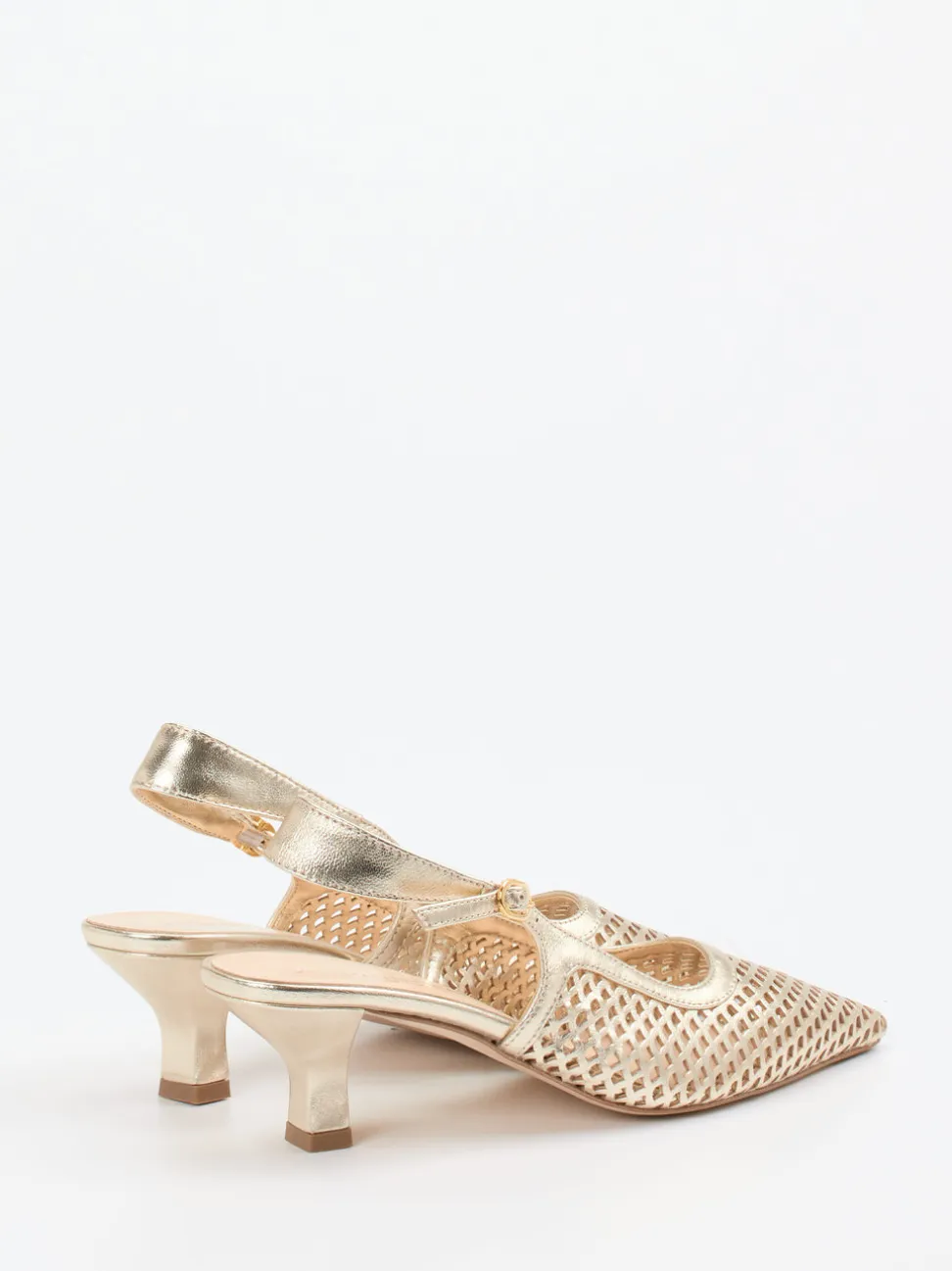 Konstantin Starke – Slingpumps aus Metallicleder gold
