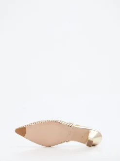 Konstantin Starke – Slingpumps aus Metallicleder gold