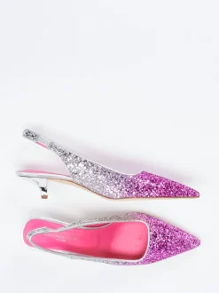 Konstantin Starke – Slingpumps aus Metallicleder Pink