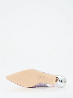 Konstantin Starke – Slingpumps aus Metallicleder Pink