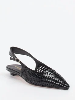 Konstantin Starke – Slingpumps aus Lackleder Schwarz