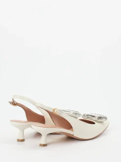 Konstantin Starke – Slingpumps aus Lammleder cremeweiß