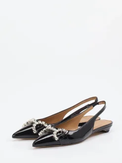 Konstantin Starke – Slingpumps aus Lackleder Schwarz