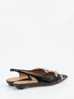 Konstantin Starke – Slingpumps aus Lackleder Schwarz